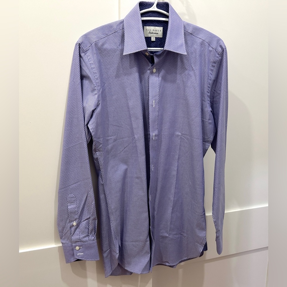 Men’s Ted Baker Endurance button up collared shirt purple 14.5 32/33